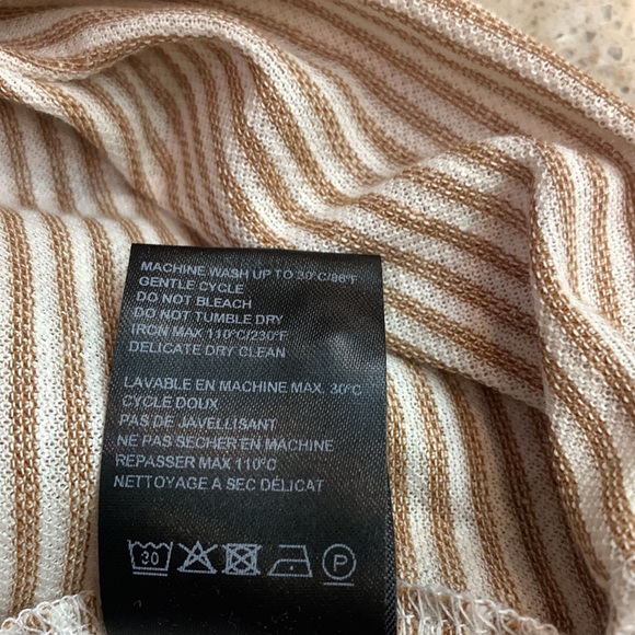 NWOT Bugatchi Stripe Cotton & Linen Polo Size Small - Picture 6 of 6